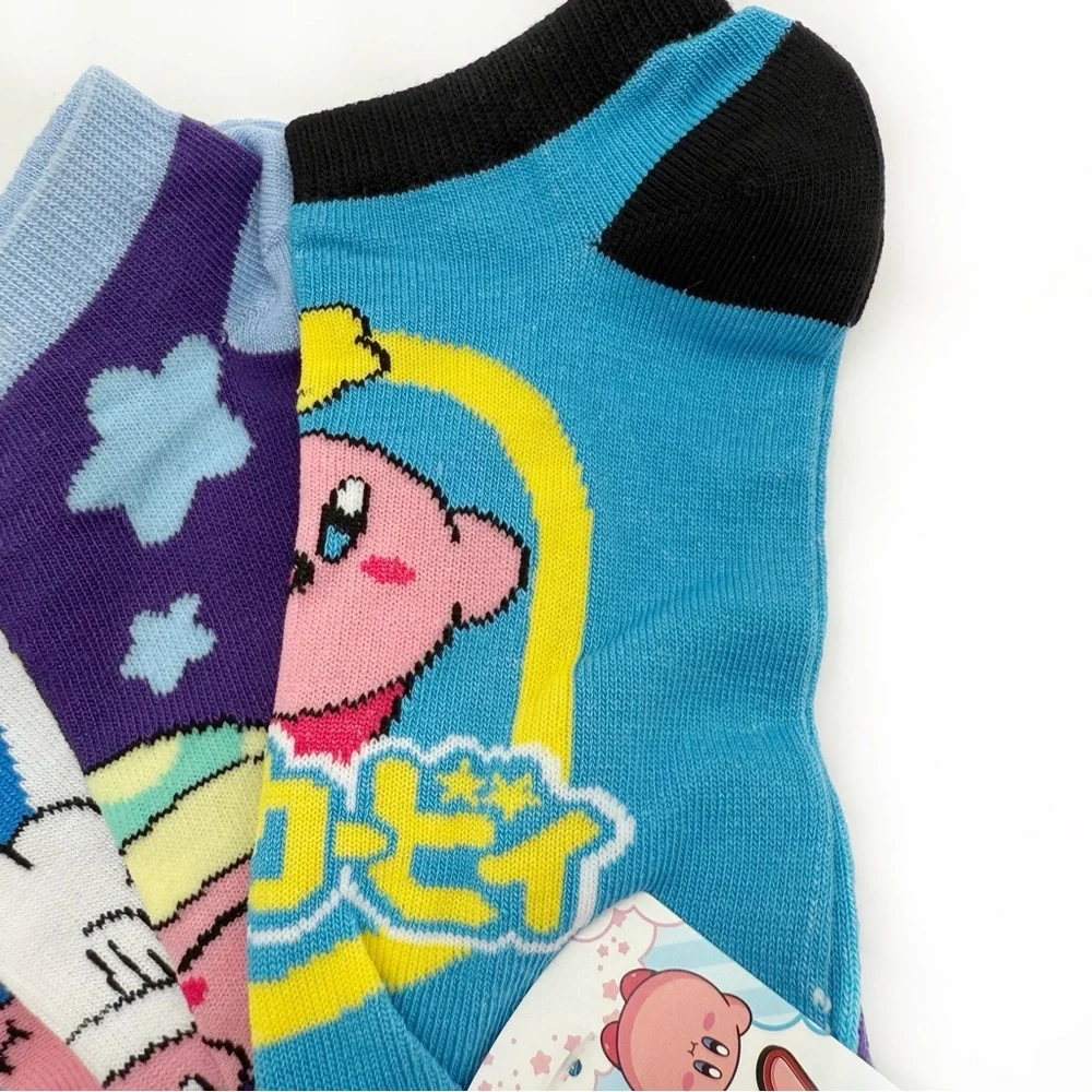 Kirby Video Game Ankle Socks Mens Womens Nintendo Gift Colorful Cute Blue Pink